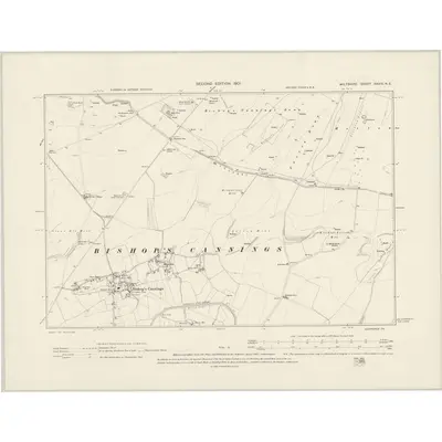 1899 Map of Wiltshire XXXIV.NE, 1901 Print