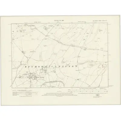 1922 Map of Wiltshire XXXIV.NE, 1926 Print