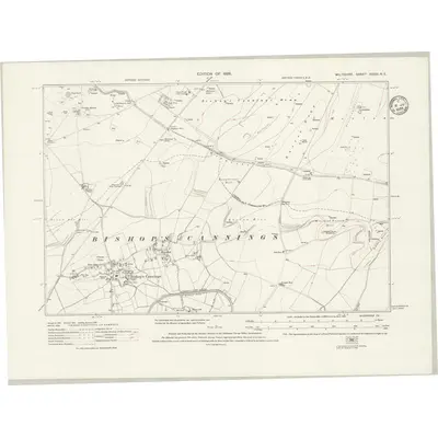 1922 Map of Wiltshire XXXIV.NE, 1935 Print