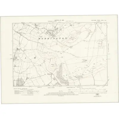 1922 Map of Wiltshire XXXIV.NW, 1926 Print