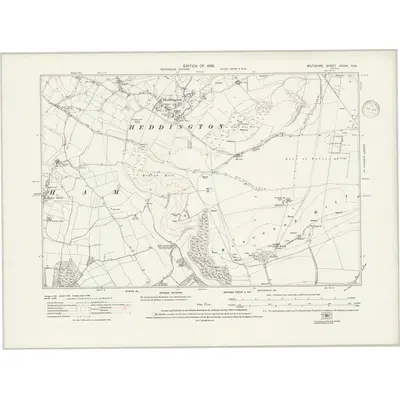 1922 Map of Wiltshire XXXIV.NW, 1938 Print