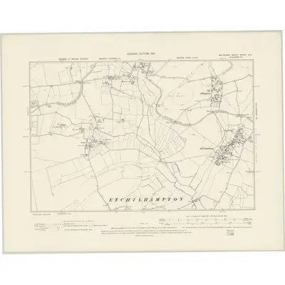 1899 Map of Wiltshire XXXIV.SE, 1901 Print