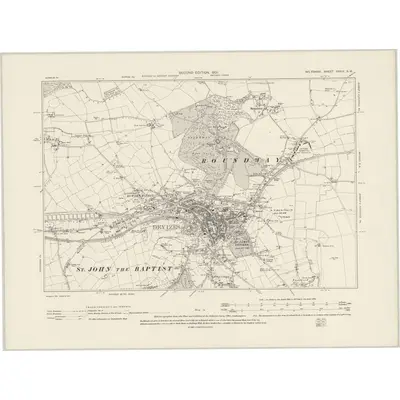 1899 Map of Wiltshire XXXIV.SW, 1901 Print