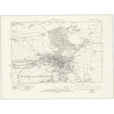 1922 Map of Wiltshire XXXIV.SW, 1926 Print