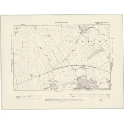 1899 Map of Wiltshire XXXIX.SE, 1901 Print