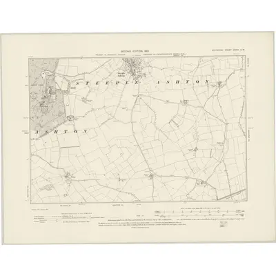 1899 Map of Wiltshire XXXIX.SW, 1901 Print