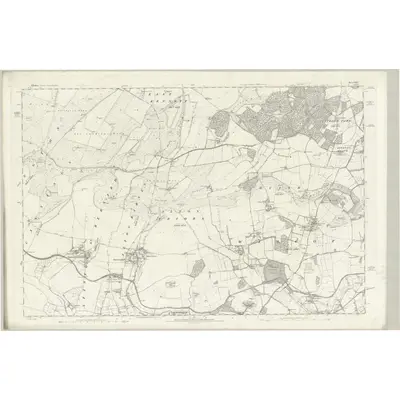 1886 Map of Wiltshire XXXV, 1889 Print