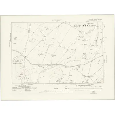 1922 Map of Wiltshire XXXV.NW, 1926 Print