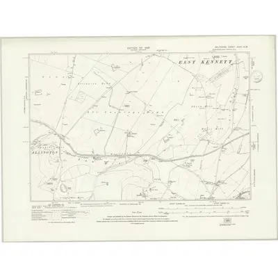 1922 Map of Wiltshire XXXV.NW, 1936 Print