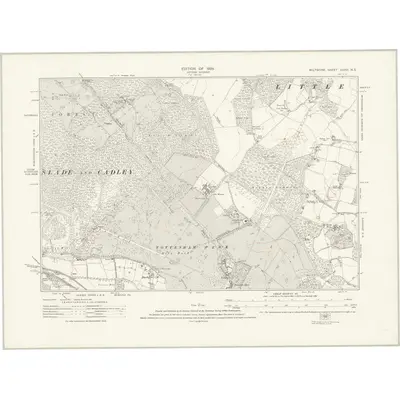 1922 Map of Wiltshire XXXVI.NE, 1926 Print