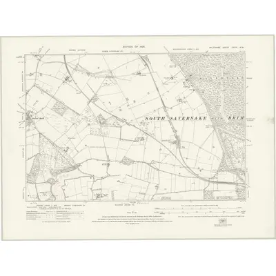 1922 Map of Wiltshire XXXVI.NW, 1925 Print