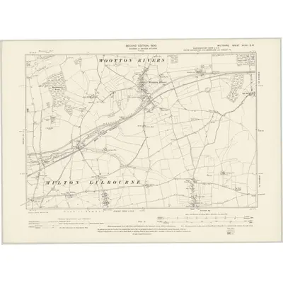 1899 Map of Wiltshire XXXVI.SW, 1900 Print