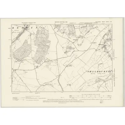 1899 Map of Wiltshire XXXVII.SW, 1901 Print