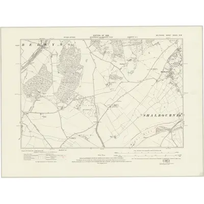 1922 Map of Wiltshire XXXVII.SW, 1926 Print