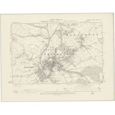 1899 Map of Wiltshire XXXVIII.NE, 1901 Print
