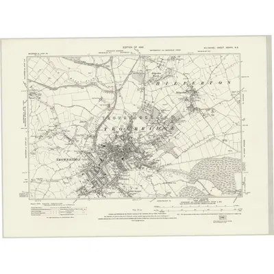 1922 Map of Wiltshire XXXVIII.NE, 1926 Print