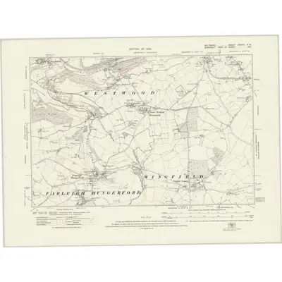 1922 Map of Wiltshire XXXVIII.NW, 1926 Print