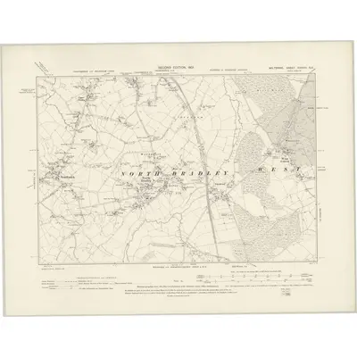 1899 Map of Wiltshire XXXVIII.SE, 1901 Print