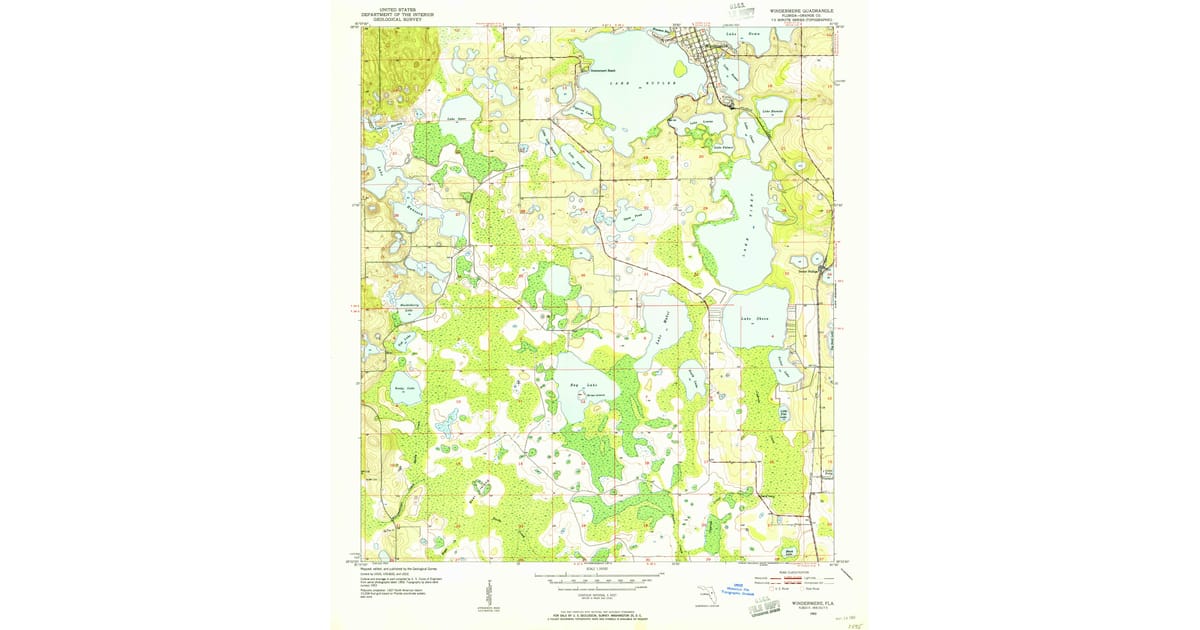 Old Maps of Lakeside Village Orange - Windermere Orange County Fl Usgs Topo 1953 P1955 Og 1200x630