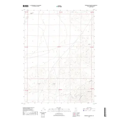 2018 Map of Winnemucca Mountain, 2018 Print