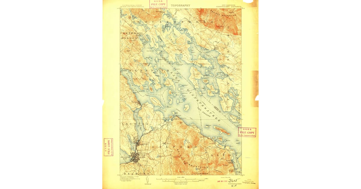Old Maps of Center Harbor NH for - Winnepesaukee Belknap County Nh Usgs Topo 1909 Og 1200x630 