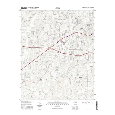 2016 Map of Winston-Salem West, 2016 Print