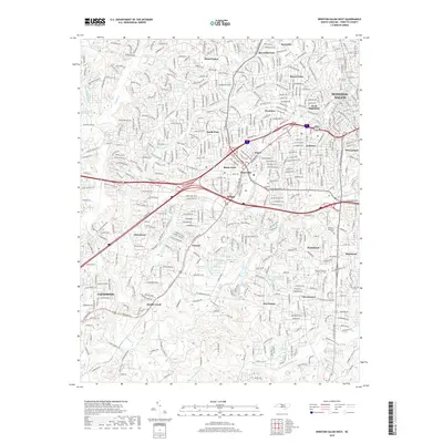 2019 Map of Winston-Salem West, 2019 Print