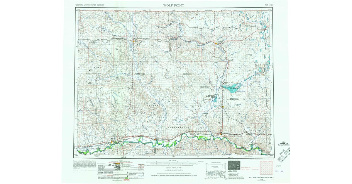 Old Maps of Bainville MT for Metal - Wolf Point Roosevelt County Mt Usgs Topo 1954 P1967 Og 1200x630