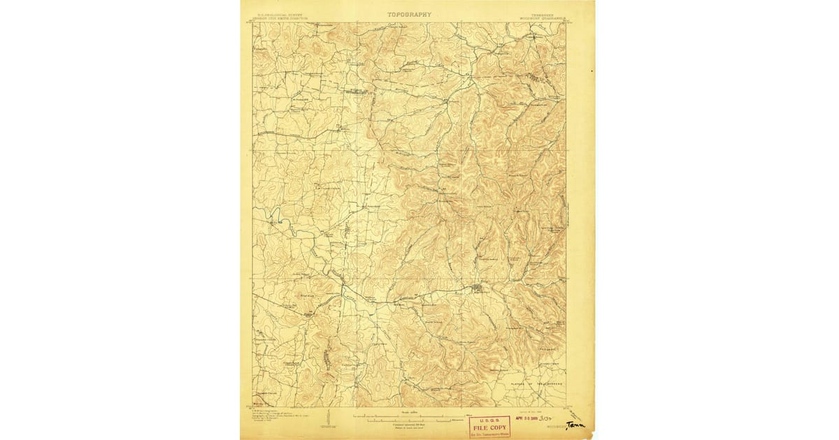 Old Maps of Hardscrabble, TN for Academic Research | Pastmaps