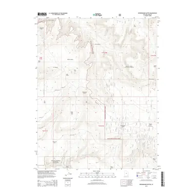 2014 Map of Woodenshoe Buttes, 2014 Print