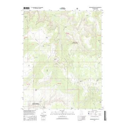 2017 Map of Woodenshoe Buttes, 2017 Print