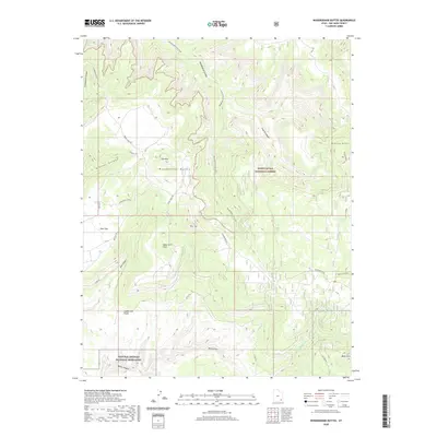 2020 Map of Woodenshoe Buttes, 2020 Print