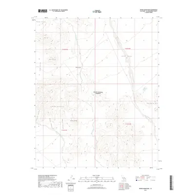 2018 Map of Woods Mountains, 2018 Print