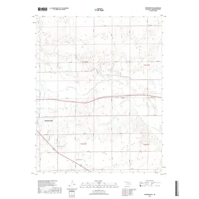 2018 Map of Woodward NE, 2018 Print