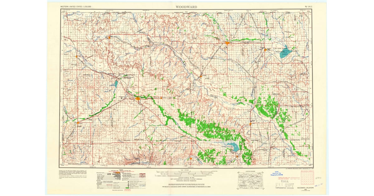 Old Maps of Ingersoll OK for Genealogy - Woodward Woodward County Ok Usgs Topo 1955 P1967 Og 1200x630