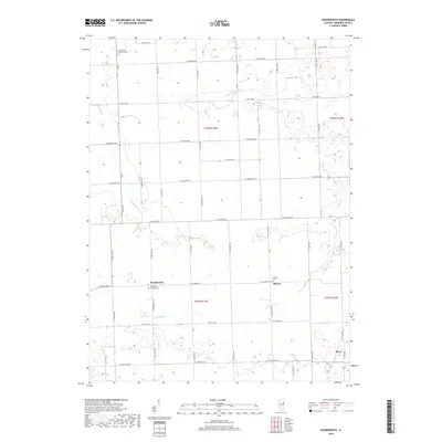2018 Map of Woodworth, 2018 Print