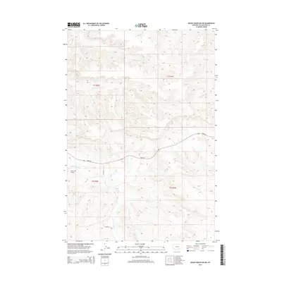 2014 Map of Woody Mountain NW, 2014 Print