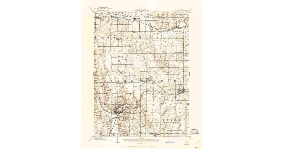1900 1909 Maps of Smithville OH - Wooster Wayne County Oh Usgs Topo 1901 P1961 Og 1200x630 