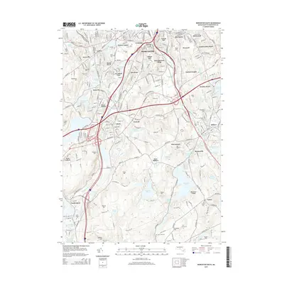 2015 Map of Worcester South, 2015 Print