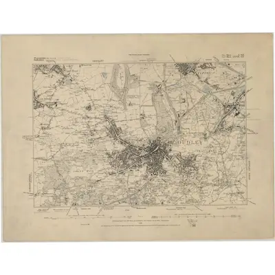 1881 Map of Worcestershire I.SE, 1886 Print