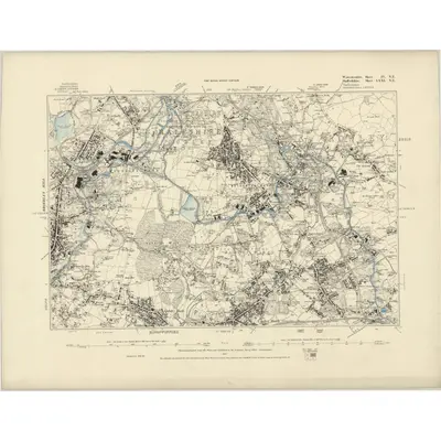1881 Map of Worcestershire IV.NE, 1887 Print
