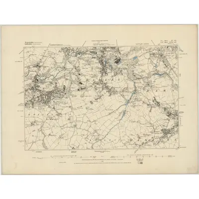 1882 Map of Worcestershire IV.SE, 1885 Print