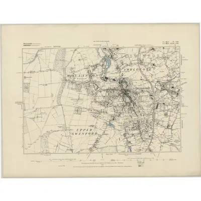 1882 Map of Worcestershire IV.SW, 1884 Print