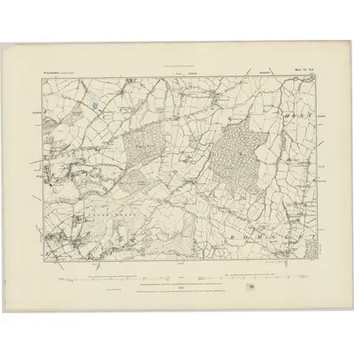 1881 Map of Worcestershire IX.NE, 1884 Print