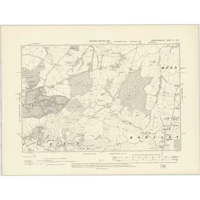 1901 Map of Worcestershire IX.NE, 1903 Print