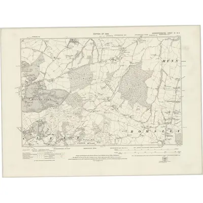 1921 Map of Worcestershire IX.NE, 1925 Print