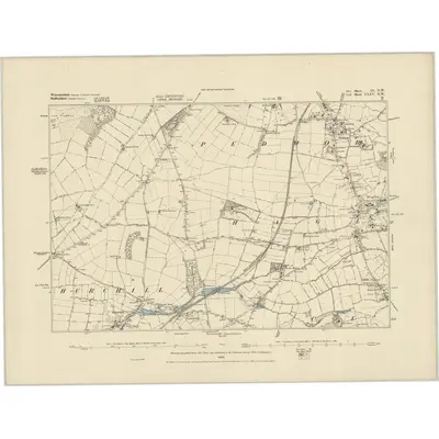 1882 Map of Worcestershire IX.NW, 1885 Print