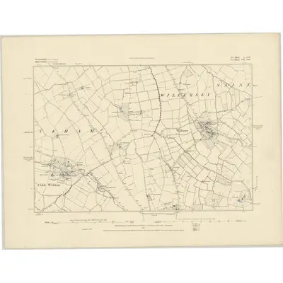 1880 Map of Worcestershire L.SW, 1884 Print