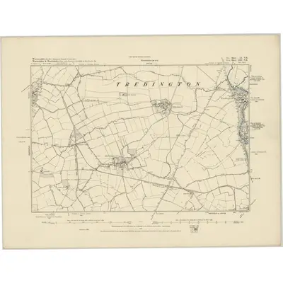 1885 Map of Worcestershire LI.NE, 1886 Print