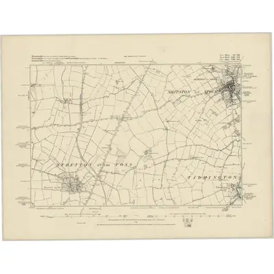 1885 Map of Worcestershire LI.SE, 1886 Print